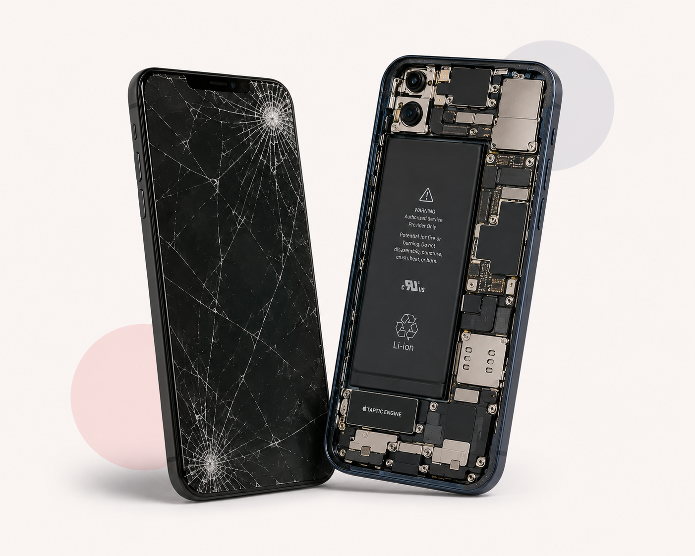 Illustration of a phone being repaired
